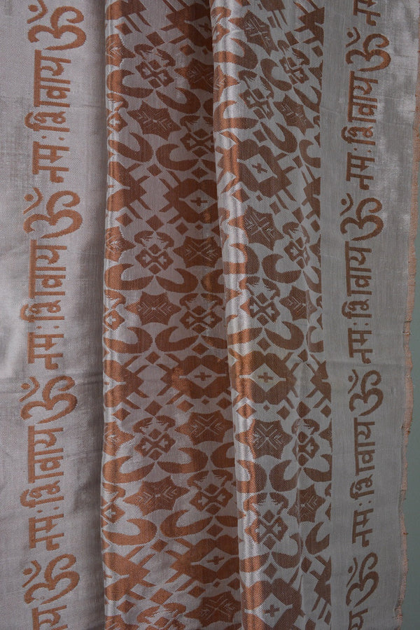 OM Namah Shivay Handwoven Silk Shawl