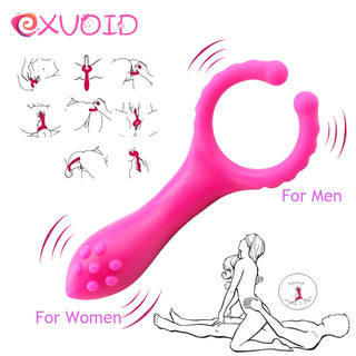 EXVOID Penis Vibration Clip Vibrator Sex Toy for Women Men Couple Flirting Nipple Massage G-Spot Vagina Clitoris Stimulation