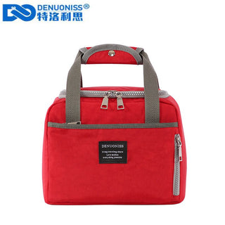 Buy a181-red DENUONISS Waterproof  Insulated Lunch Bag Necessary Picnic Pouch Unisex Thermal Dinner Food Accessories Tote Thermal Bag