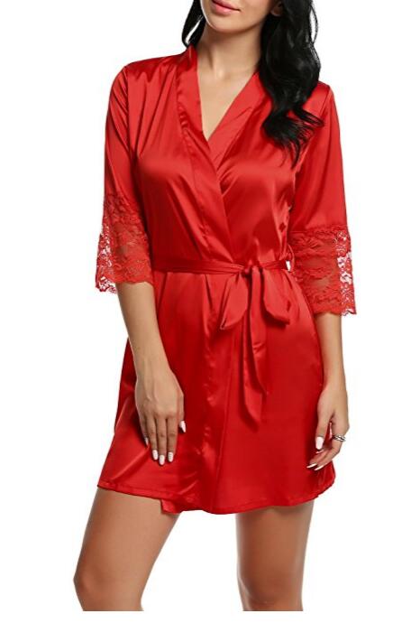 Women's Autumn Style Sexy Lace Bathrobes