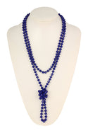 8mm Longline Hand Knotted Necklace