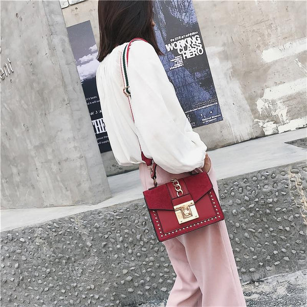 Luxury Small Cross Body Chain Rivet Handbag