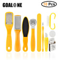 GOALONE 10 in 1 Foot Scrubber Professional Pedicure Tools Kit Rasp Foot File Callu Remover Set Feet Exfoliating Scrubber Cleaner