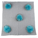 Geebro Newborn Warm Wool Swaddling Blanket With 15cm Real Raccoon Fur Pompom