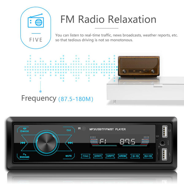 Car Radio 1 DIN Car Auto Audio Stereo Bluetooth Auto Radio USB AUX MP3 Player Touch Screen Car Multimedia Player Remote Control