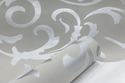 Grey 3D Victorian Damask Embossed Wallpaper